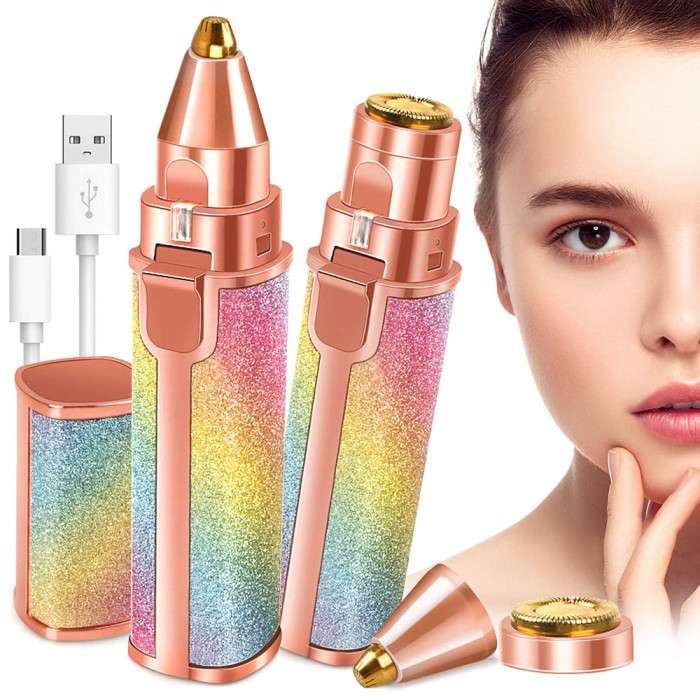 2 in 1 Flawless Eyebrow Stylish & Fashionable Facial Hair Trimmer